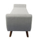Rae Storage Bench Ottoman with Arms | Light Gray Woven Fabric | 60’’ BM334197