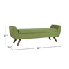 Rae Storage Bench Ottoman with Arms | Olive Green Woven Fabric | 60’’ BM334198