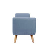 Rae Storage Bench Ottoman with Arms | French Blue Woven Fabric | 60"