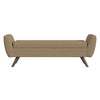 Rae Storage Bench Ottoman with Arms | Light Brown Boucle | 60"