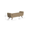 Rae Storage Bench Ottoman with Arms | Light Brown Boucle | 60’’ BM334200
