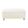 Liv Storage Bench Ottoman | Cream Sherpa | Natural Brown Wood | 42’’ BM334201