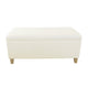 Liv Storage Bench Ottoman | Cream Sherpa | Natural Brown Wood | 42’’ BM334201
