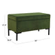 Ray Storage Bench Ottoman | Forest Green Velvet | Metal Legs | 32’’ BM334203