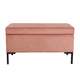 Ray Storage Bench Ottoman | Blush Pink Velvet | Metal Legs | 32’’ BM334204