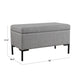 Ray Storage Bench Ottoman | Classic Gray Velvet | Metal Legs | 32’’