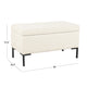 Ray Storage Bench Ottoman | Cream White Boucle | Metal Legs | 32’’ BM334206
