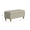 Sol Storage Bench Ottoman | Tan Beige Velvet | Brown | 40’’