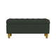 Sol Storage Bench Ottoman | Forest Green Soft Velvet | Brown | 40"
