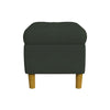 Sol Storage Bench Ottoman | Forest Green Soft Velvet | Brown | 40"