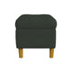Sol Storage Bench Ottoman | Forest Green Soft Velvet | Brown | 40"