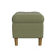 Sol Storage Bench Ottoman | Light Sage Green Velvet | Brown | 40"