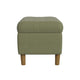 Sol Storage Bench Ottoman | Light Sage Green Velvet | Brown | 40’’