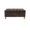 Sol Storage Bench Ottoman | Chocolate Brown Velvet | Wood | 40’’