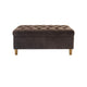 Sol Storage Bench Ottoman | Chocolate Brown Velvet | Wood | 40’’