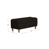 Sol Storage Bench Ottoman | Chocolate Brown Velvet | Wood | 40"
