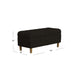 Sol Storage Bench Ottoman | Chocolate Brown Velvet | Wood | 40’’
