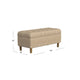 Sol Storage Bench Ottoman | Light Tan Woven Fabric | Brown Wood | 40’’ BM334214