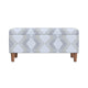 Zia Accent Storage Bench | Cream Gray Woven Diamond Pattern | 36’’