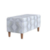 Zia Accent Storage Bench | Cream Gray Woven Diamond Pattern | 36’’