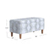 Zia Accent Storage Bench | Cream Gray Woven Diamond Pattern | 36’’