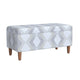 Zia Accent Storage Bench | Cream Gray Woven Diamond Pattern | 36"
