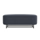 Pat Storage Bench Ottoman | Steel Blue Velvet | Black Metal | 46’’