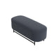 Pat Storage Bench Ottoman | Steel Blue Velvet | Black Metal | 46’’