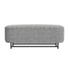 Pat Storage Bench Ottoman | Gray Yarn Cream Boucle | Black Metal 46’’