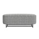 Pat Storage Bench Ottoman | Gray Yarn Cream Boucle | Black Metal 46’’