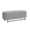 Pat Storage Bench Ottoman | Gray Yarn Cream Boucle | Black Metal 46"