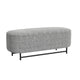 Pat Storage Bench Ottoman | Gray Yarn Cream Boucle | Black Metal 46"