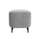 Pat Storage Bench Ottoman | Gray Yarn Cream Boucle | Black Metal 46’’
