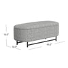 Pat Storage Bench Ottoman | Gray Yarn Cream Boucle | Black Metal 46’’