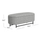 Pat Storage Bench Ottoman | Gray Yarn Cream Boucle | Black Metal 46’’