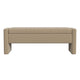 Kim Storage Bench Ottoman | Tan Brown Velvet and Solid Wood | 50’’