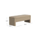 Kim Storage Bench Ottoman | Tan Brown Velvet and Solid Wood | 50’’