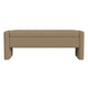 Kim Storage Bench Ottoman | Rich Brown Velvet and Solid Wood | 50’’