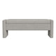 Kim Storage Bench Ottoman | Light Gray Velvet and Solid Wood | 50’’