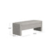 Kim Storage Bench Ottoman | Light Gray Velvet and Solid Wood | 50’’