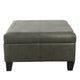 Leo Square Storage Ottoman with Plush Gray Faux Leather | 28’’ BM334223