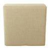 Leo Square Storage Ottoman with Plush Tan Brown Woven Fabric | 28’’