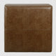 Leo Square Storage Ottoman | Distressed Brown Faux Leather | 28"