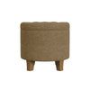 Wes Round Storage Ottoman | Mocha Brown Velvet | Hardwood | 19’’ BM334226