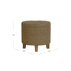 Wes Round Storage Ottoman | Mocha Brown Velvet | Hardwood | 19’’ BM334226