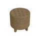 Wes Round Storage Ottoman | Mocha Brown Velvet | Hardwood | 19"