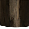Eray Cocktail Coffee Table Drum Shape Black Mango Wood 42 Inch BM334237