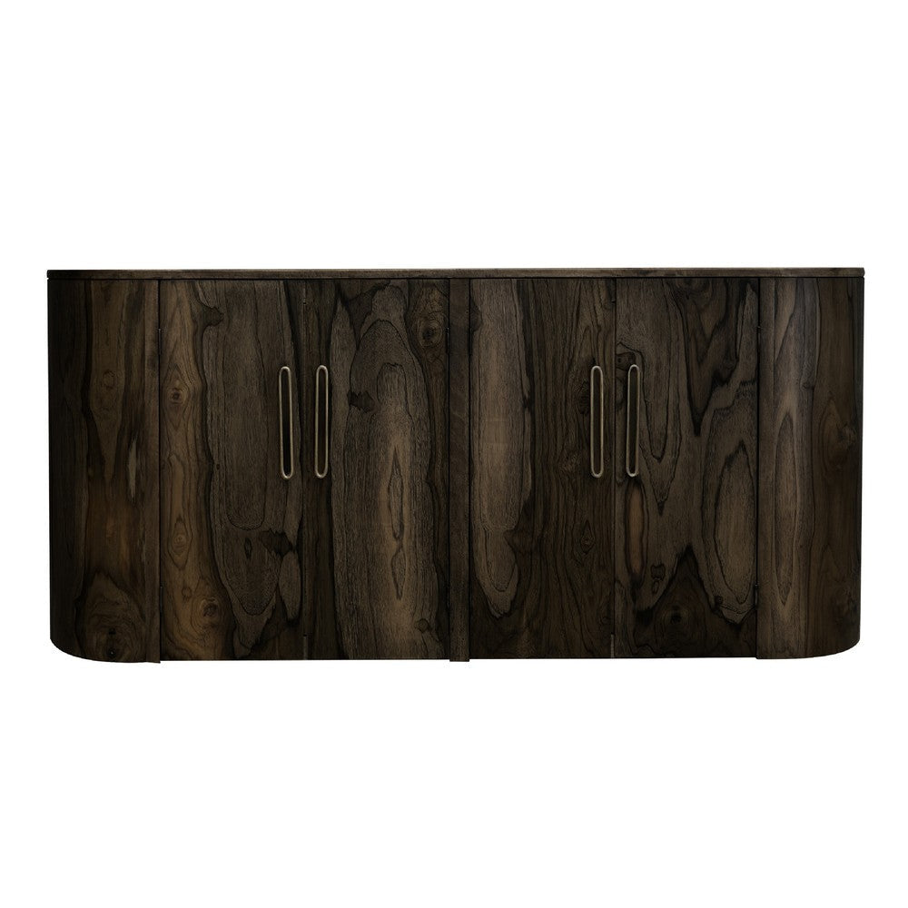 Eray Sideboard Buffet Cabinet Console | 4 Doors | Black Mango Wood BM334238