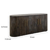 Eray Sideboard Buffet Cabinet Console | 4 Doors | Black Mango Wood BM334238
