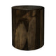 Eray Chairside End Table | Drum Design | Teak Black Mango Wood 18"